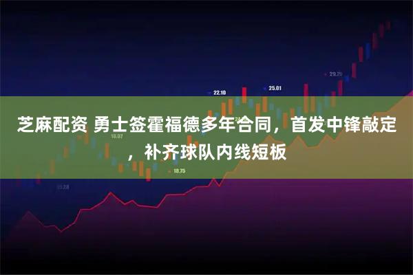 芝麻配资 勇士签霍福德多年合同,首发中锋敲定,补齐球队内线短板